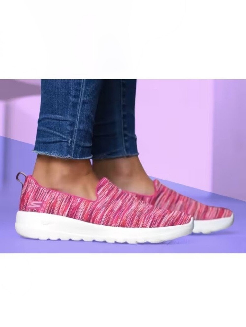 Skechers GOwalk Joy Pink Mesh Slip‑On Walking Shoes W 7.5